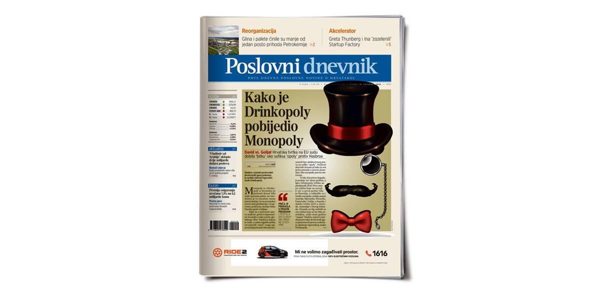 Pretplata na Poslovni dnevnik - tiskano izdanje - 3 mjeseca (5 dana)
